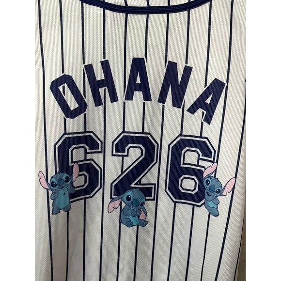 Disney Stitch Baseball Jersey Girls 10/12 Medium 'Ohana - Picture 5 of 6